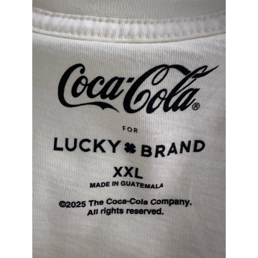 Coca Cola Lucky Brand Graphic Tee XXL Pop Art Soda Enjoy Fizz Shirt NEW - Picture 6 of 8